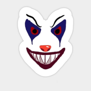 Scary clown head Sticker